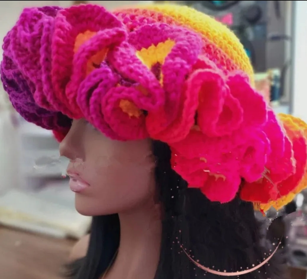 Knitted Ruffle Hats