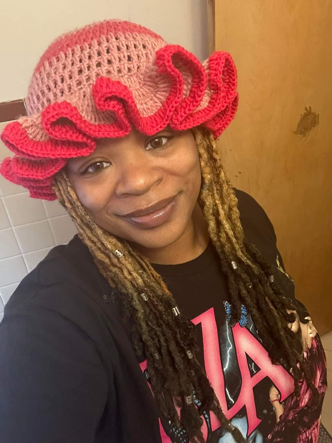 Knitted Ruffle Hats