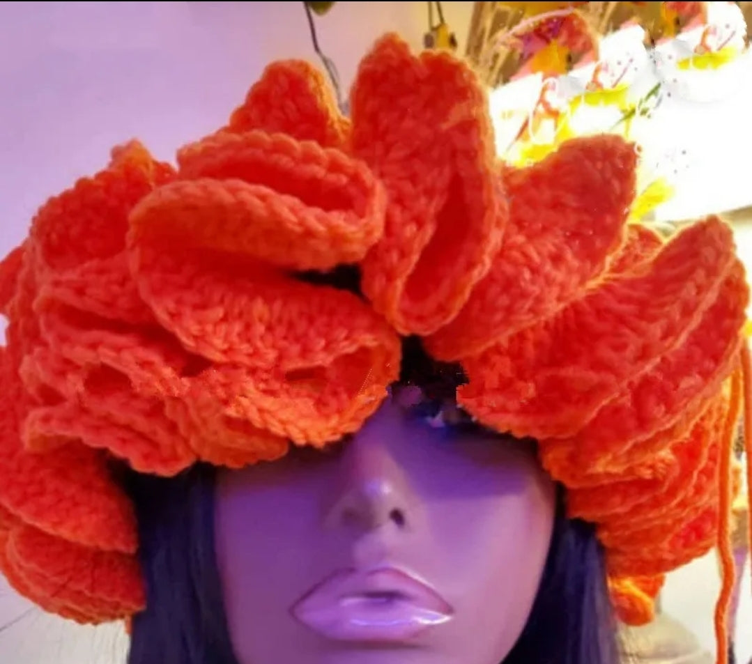 Knitted Ruffle Hats