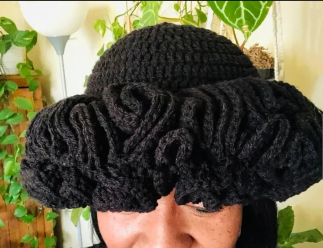 Knitted Ruffle Hats