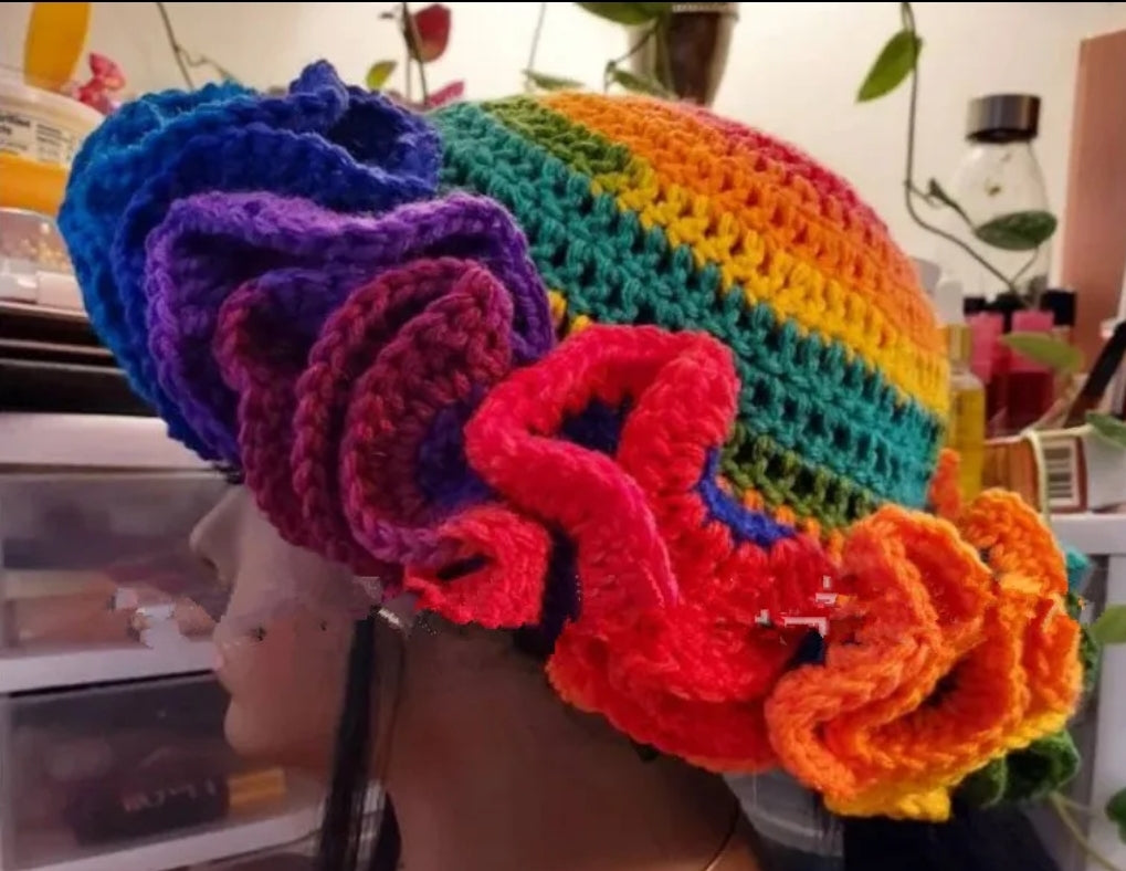 Knitted Ruffle Hats