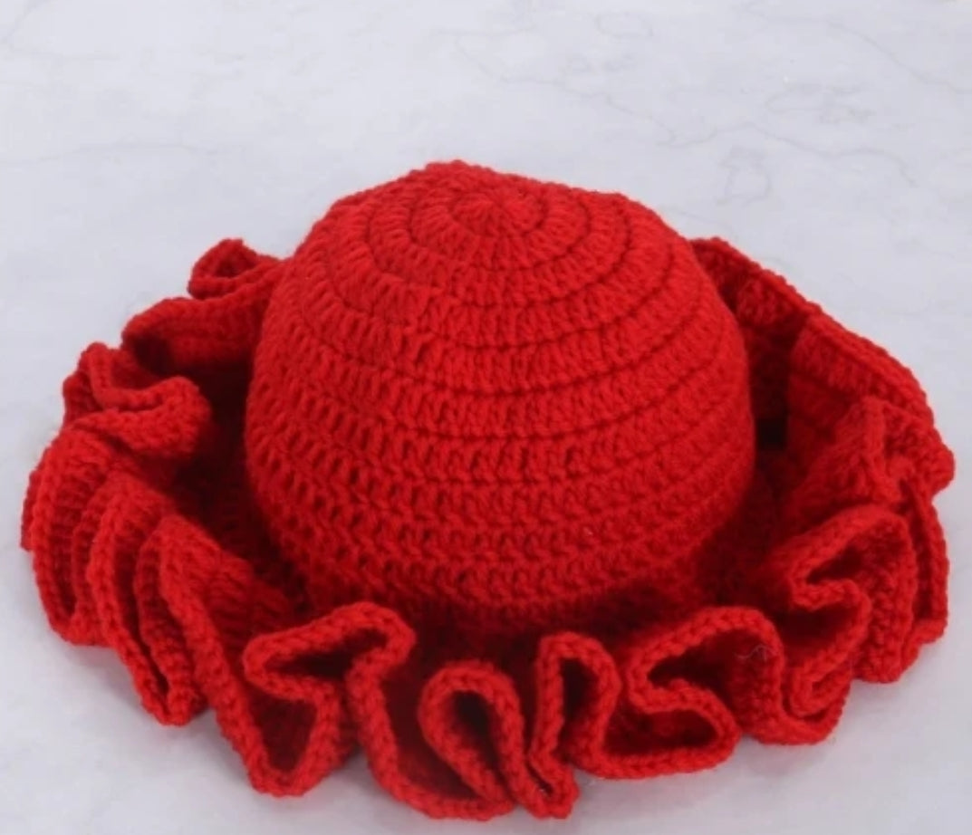 Knitted Ruffle Hats