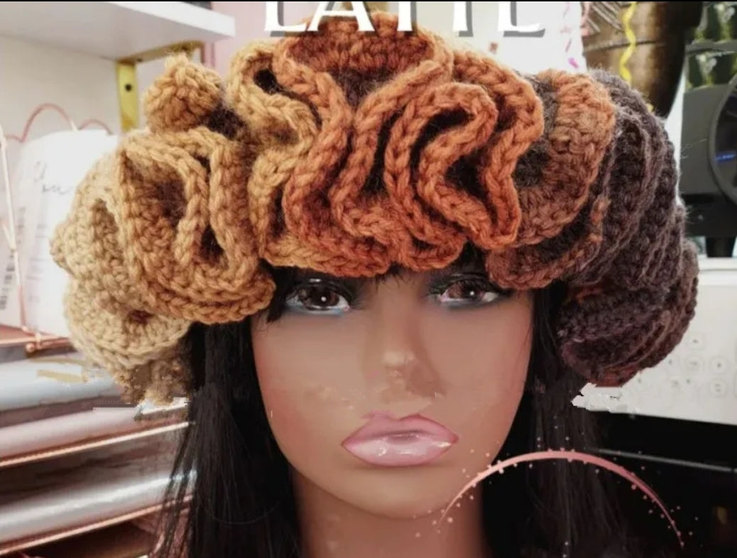 Knitted Ruffle Hats