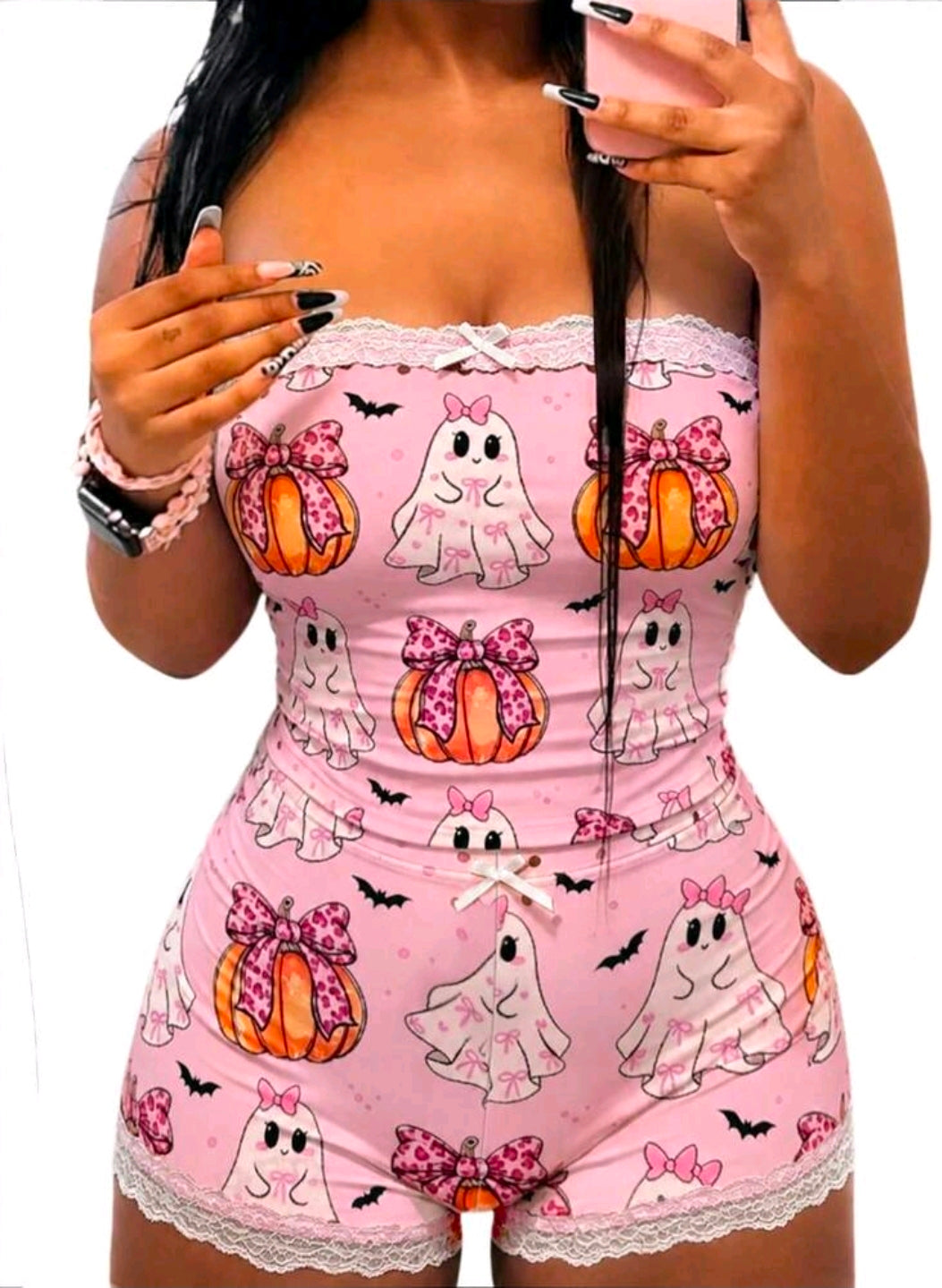 Halloween Lace short set