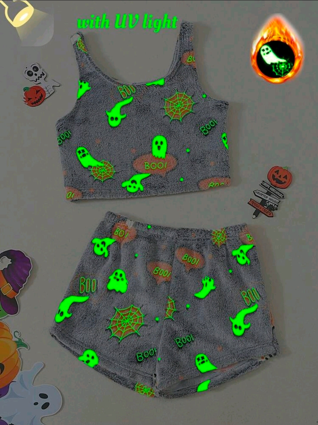 Glow-in-the-Dark Boo Pajama Set
